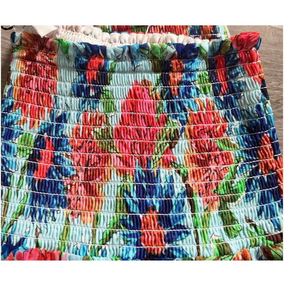 (75% OFF) NWT Milly Wyatt Paint Dahlia Mini Tiered Floral Skirt 12 MSRP 379 - Picture 5 of 6